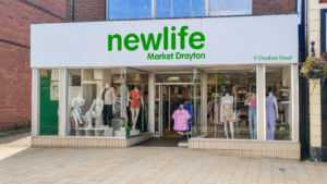 Picture shows the shop front of Market Drayton