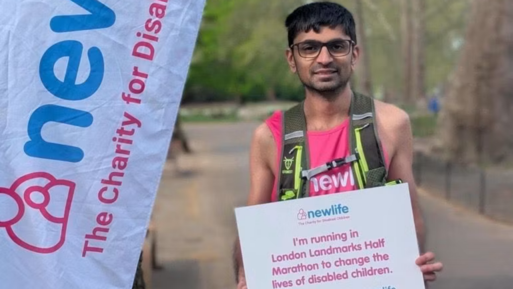 Image shows picture of a runner before London Landmarks
